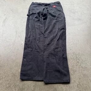Dickies Slim Men’s Jeans in Black with Red Logo Patch